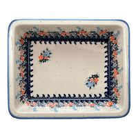 A picture of a Polish Pottery 10.25" x 12.5" Rectangular Baking Dish (Fall Wildflowers) | NDA264-23 as shown at PolishPotteryOutlet.com/products/10-25-x-12-5-rectangular-baking-dish-fall-wildflowers-nda264-23