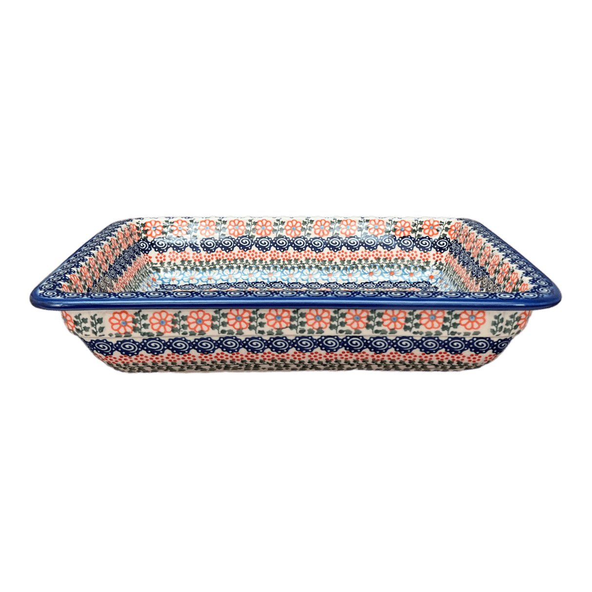 Rectangular Baking Dish, 10.25" x 12.5" in "Zany Zinnia" by Andy | NDA264-35