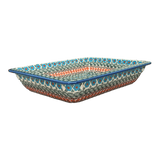 Rectangular Baking Dish, 10.25" x 12.5" in "Teal Pompons" by Andy | NDA264-62