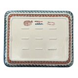 Rectangular Baking Dish, 10.25" x 12.5" in "Teal Pompons" by Andy | NDA264-62