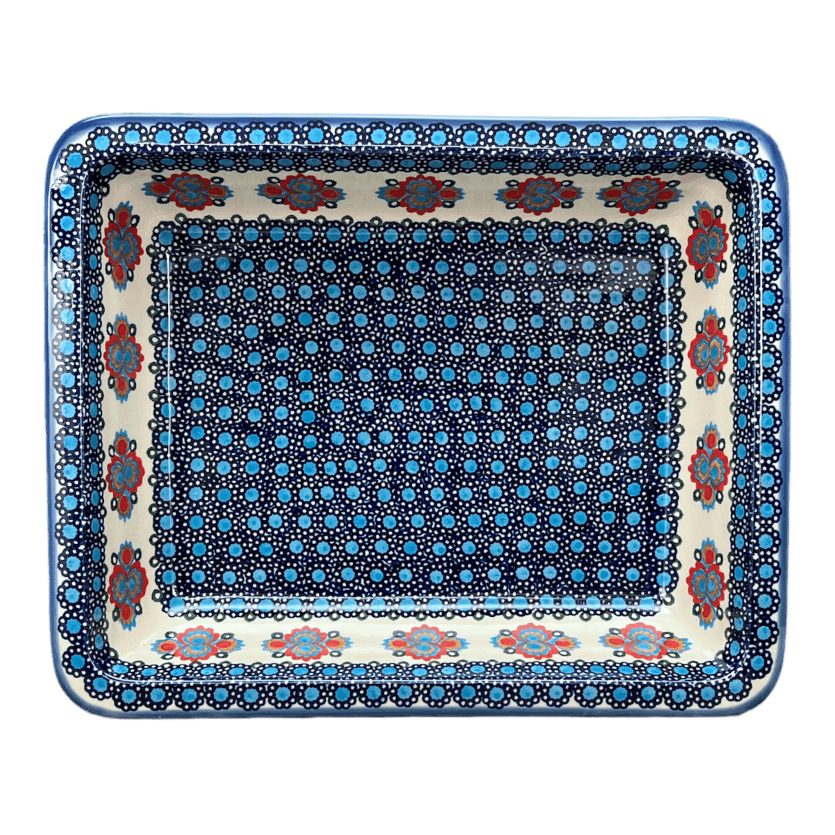 Rectangular Baking Dish, 10.25" x 12.5" in "Polish Bouquet" by Andy | NDA264-82