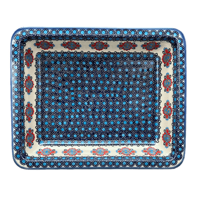 Polish Pottery Rectangular Baking Dish, 10.25" x 12.5" in "Polish Bouquet" by Andy | NDA264-82 Additional Image at PolishPotteryOutlet.com