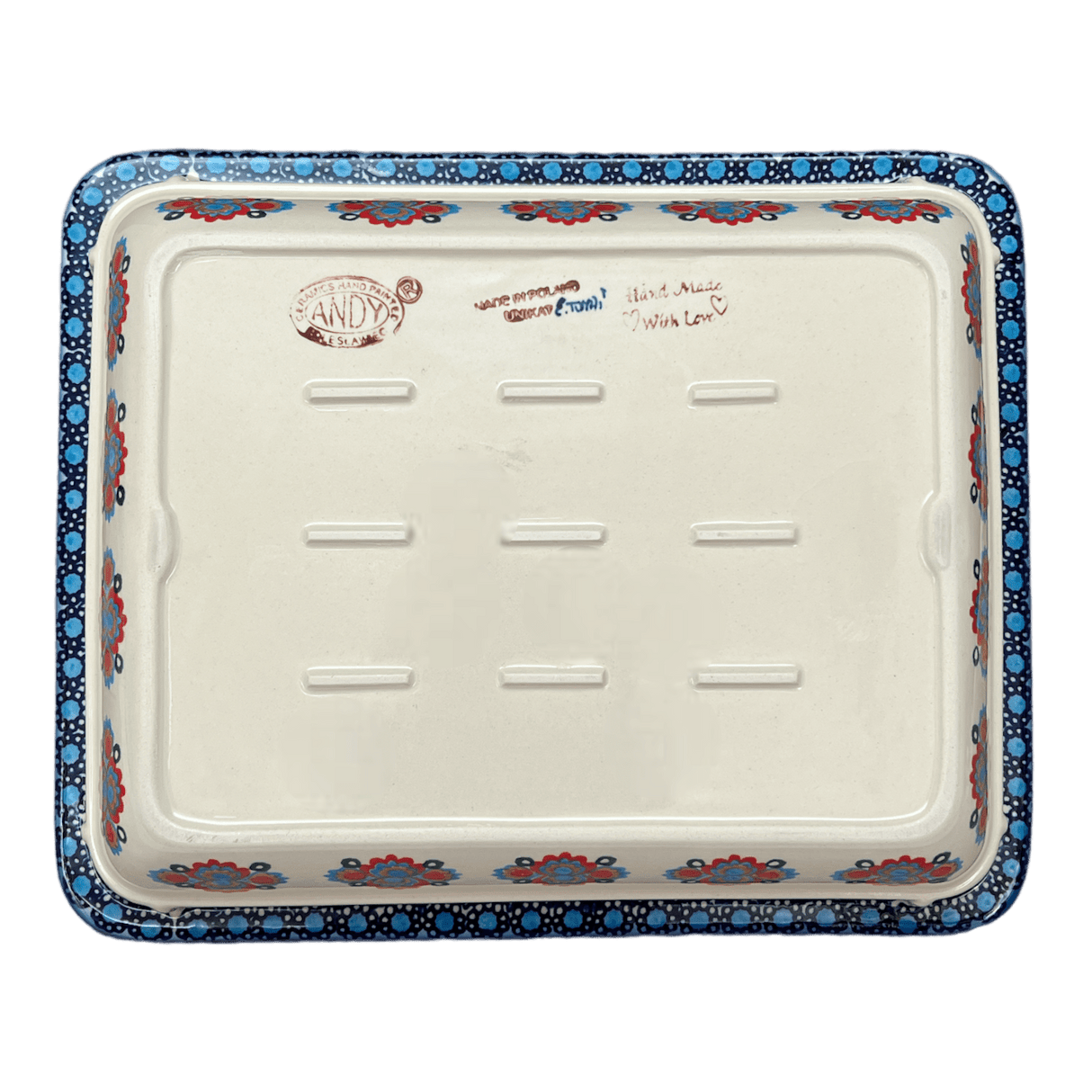 Rectangular Baking Dish, 10.25" x 12.5" in "Polish Bouquet" by Andy | NDA264-82