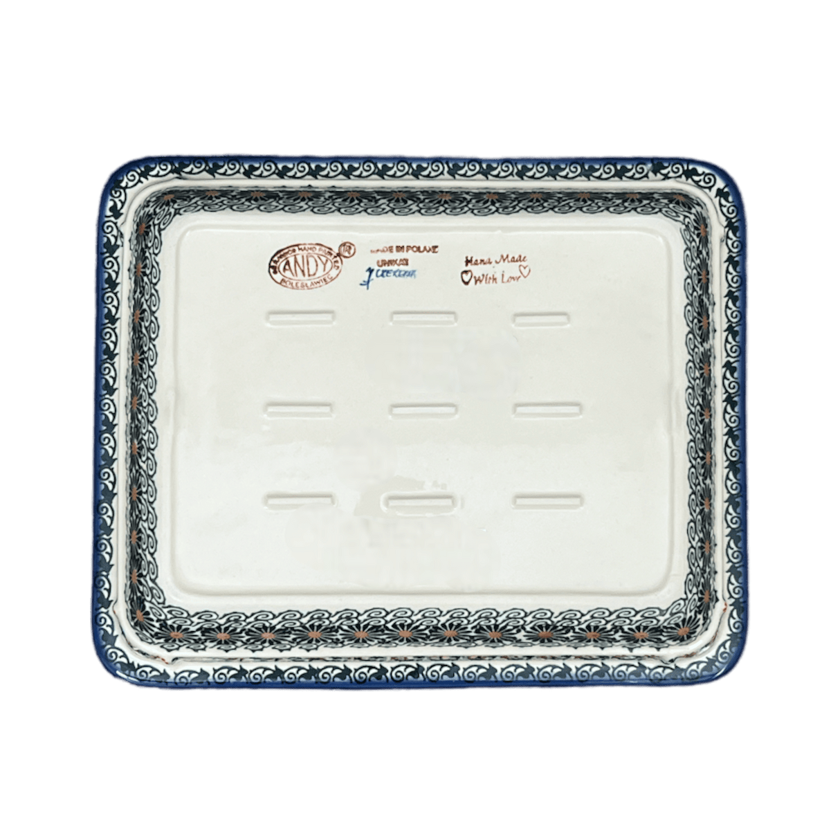 Rectangular Baking Dish, 10.25" x 12.5" in "Garden Breeze" by Andy | NDA264-A48