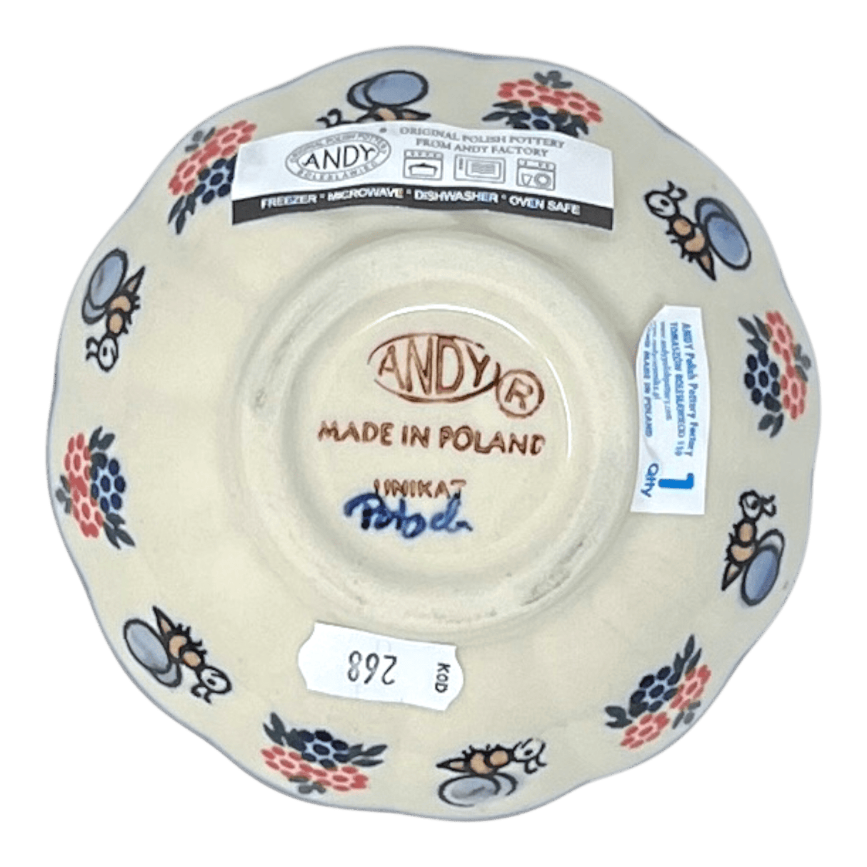 Bowl, Round, Blossom, 5" in "Bee's Knees" by Andy | NDA268-A2