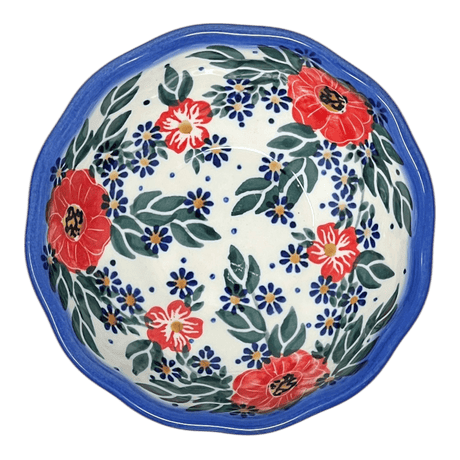 Bowl, Round, Blossom, 5" in "Red Floral Vine" by Andy | NDA268-A56
