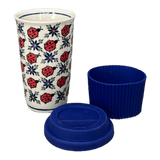 Mug, Travel, 14 oz in "Lovely Ladybugs" by Andy | NDA281-18
