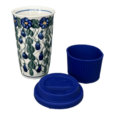 Mug, Travel, 14 oz in "Blue Cascade" by Andy | NDA281-A31