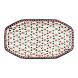 Tray, Angular, 10.5" x 18.5" in "Red Lattice" by Andy | NDA333-20