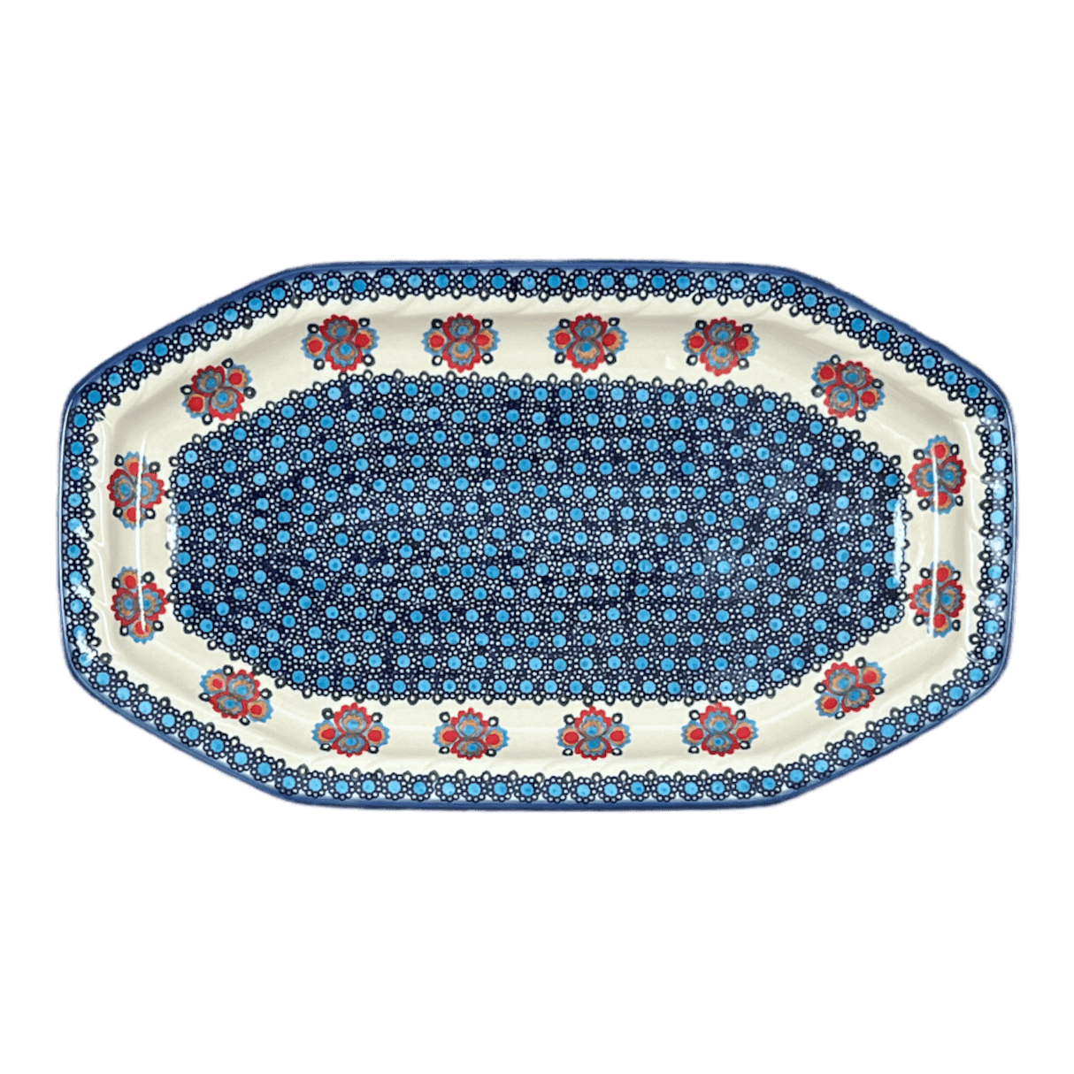 Tray, Angular, 10.5" x 18.5" in "Polish Bouquet" by Andy | NDA333-82