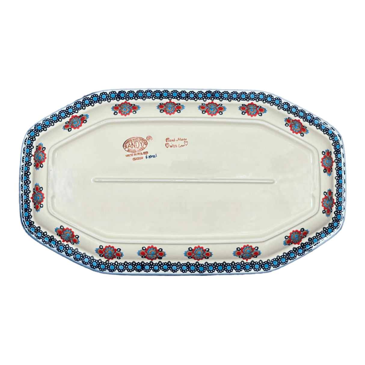 Tray, Angular, 10.5" x 18.5" in "Polish Bouquet" by Andy | NDA333-82