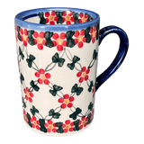 Mug, Slim, 8 oz in "Red Lattice" by Andy | NDA350-20