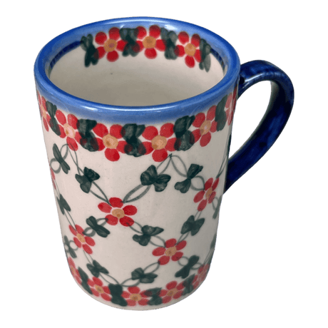 Mug, Slim, 8 oz in "Red Lattice" by Andy | NDA350-20