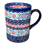 Mug, Straight Mug, 8 oz in "Daisy Waves" by Andy | NDA350-3