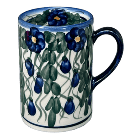Polish Pottery 8 oz. Slim Mug (Blue Cascade) | NDA350-A31 Additional Image at PolishPotteryOutlet.com