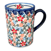 Polish Pottery 8 oz. Slim Mug (Meadow in Bloom) | NDA350-A54 at PolishPotteryOutlet.com