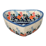 Bowl, Heart-Shaped, 5" x 5.25" in "Fall Wildflowers" by Andy | NDA366-23