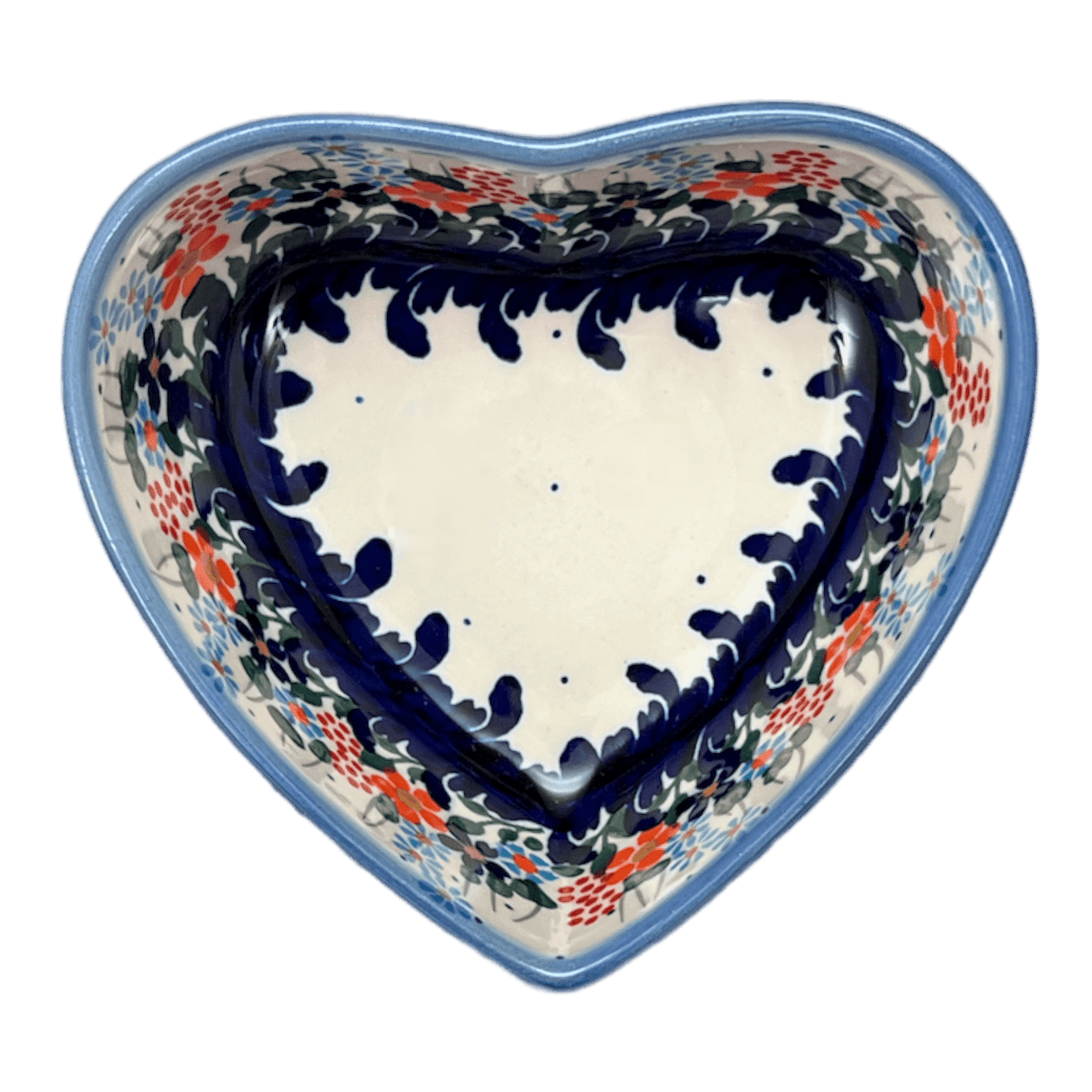 Bowl, Heart-Shaped, 5" x 5.25" in "Fall Wildflowers" by Andy | NDA366-23