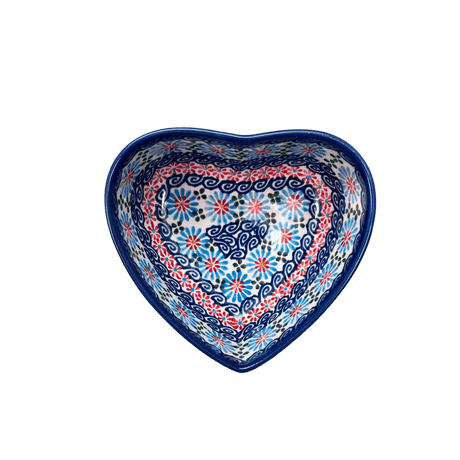 Bowl, Heart-Shaped, 5" x 5.25" in "Daisy Waves" by Andy | NDA366-3