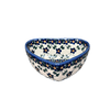 Polish Pottery 5.25" x 5.5" Heart Bowl (Blue Lattice) | NDA366-6 at PolishPotteryOutlet.com
