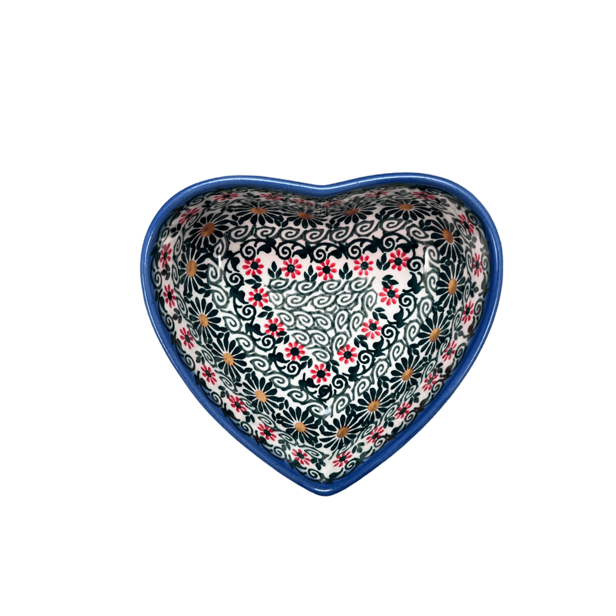 Bowl, Heart-Shaped, 5" x 5.25" in "Garden Breeze" by Andy | NDA366-A48