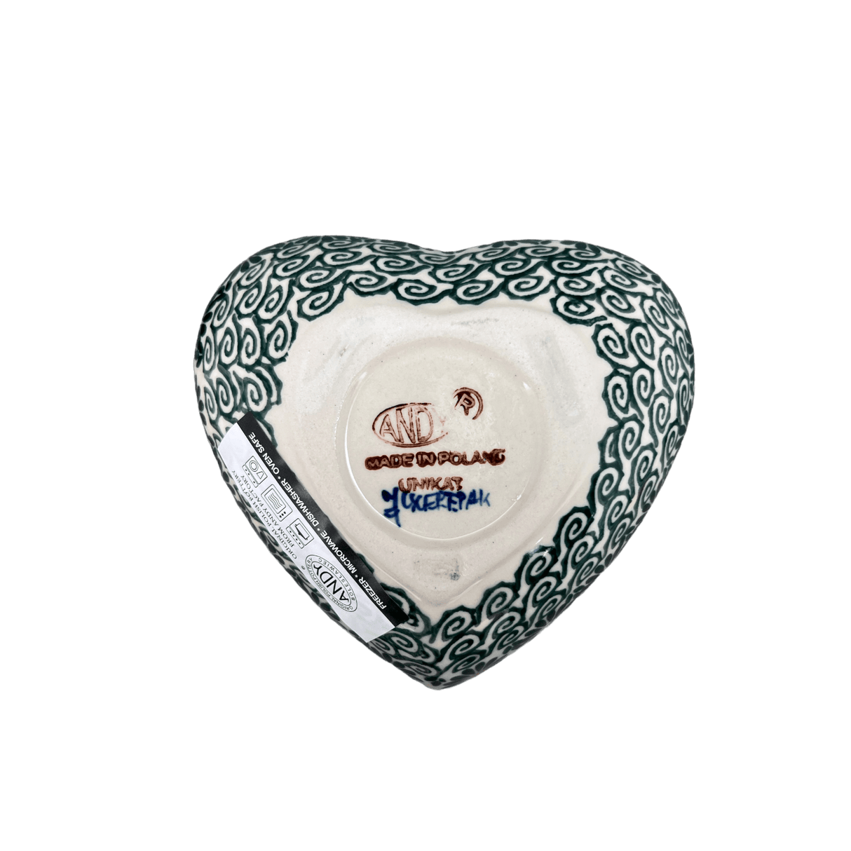 Bowl, Heart-Shaped, 5" x 5.25" in "Garden Breeze" by Andy | NDA366-A48