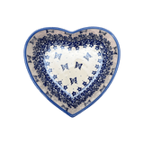 Bowl, Heart-Shaped 6.5" x 7" in "Butterfly Blues" by Andy | NDA367-17