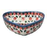 Bowl, Heart-Shaped 6.5" x 7" in "Red Lattice" by Andy | NDA367-20