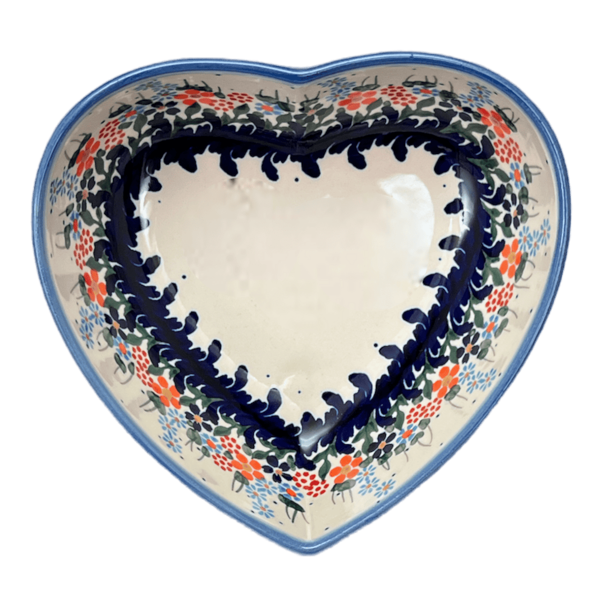 Bowl, Heart-Shaped 6.5" x 7" in "Fall Wildflowers" by Andy | NDA367-23