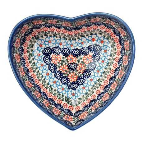 Bowl, Heart-Shaped 6.5" x 7" in "Zany Zinnia" by Andy | NDA367-35