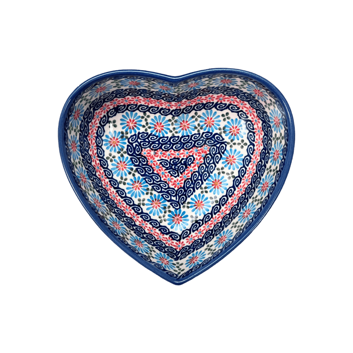 Bowl, Heart-Shaped 6.5" x 7" in "Daisy Waves" by Andy | NDA367-3