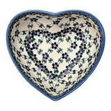 Bowl, Heart-Shaped 6.5" x 7" in "Blue Lattice" by Andy | NDA367-6