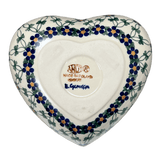 Bowl, Heart-Shaped 6.5" x 7" in "Blue Lattice" by Andy | NDA367-6