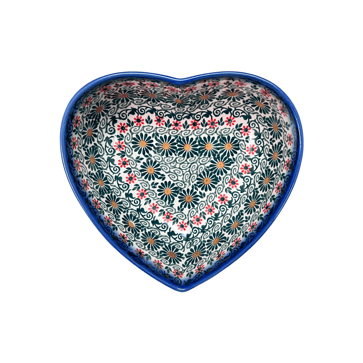 Bowl, Heart-Shaped 6.5" x 7" in "Garden Breeze" by Andy | NDA367-A48