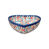 Polish Pottery 6.5" x 7" Heart Bowl  (Meadow in Bloom) | NDA367-A54 at PolishPotteryOutlet.com