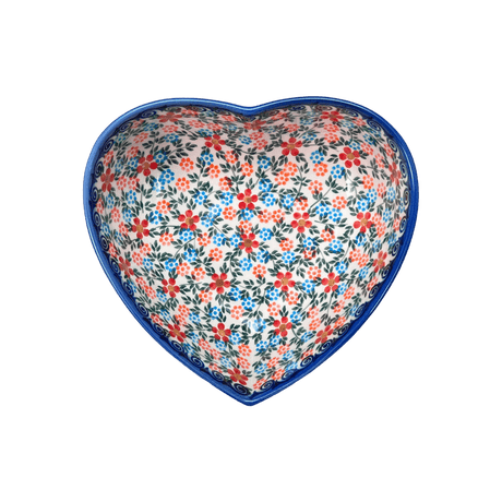 Bowl, Heart-Shaped 6.5" x 7" in "Meadow in Bloom" by Andy | NDA367-A54