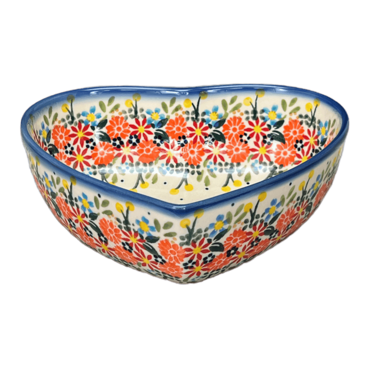 Bowl, Heart-Shaped 6.5" x 7" in "Bright Bouquet" by Andy | NDA367-A55