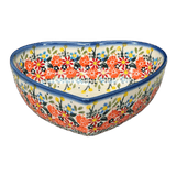 Bowl, Heart-Shaped 6.5" x 7" in "Bright Bouquet" by Andy | NDA367-A55