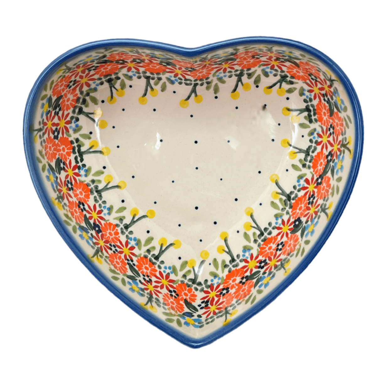 Bowl, Heart-Shaped 6.5" x 7" in "Bright Bouquet" by Andy | NDA367-A55