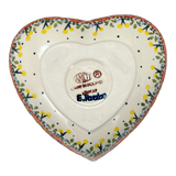 Bowl, Heart-Shaped 6.5" x 7" in "Bright Bouquet" by Andy | NDA367-A55