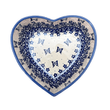 Bowl, Heart-Shaped, 8" X 8.75" in "Butterfly Blues" by Andy | NDA368-17