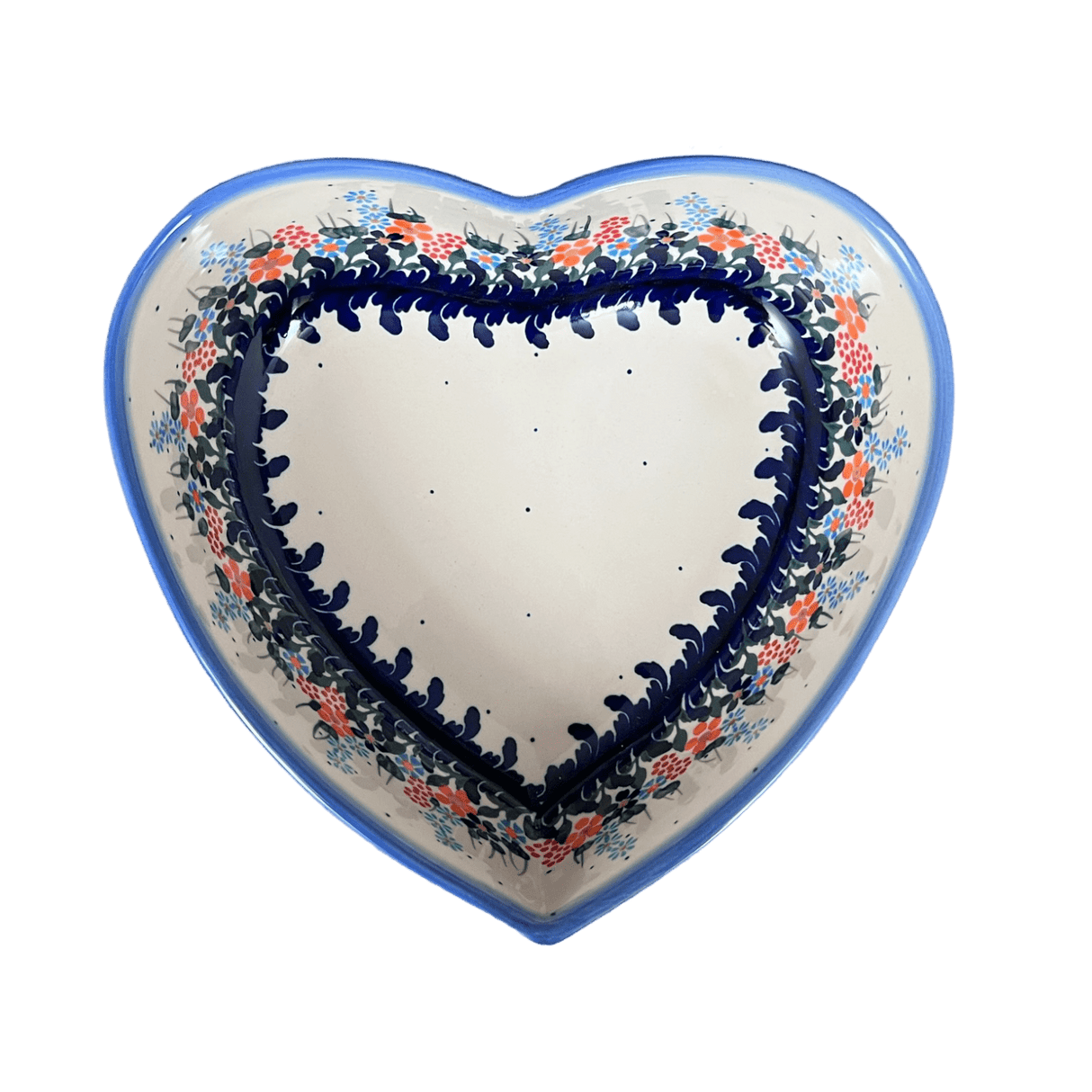 Bowl, Heart-Shaped, 8" X 8.75" in "Fall Wildflowers" by Andy | NDA368-23