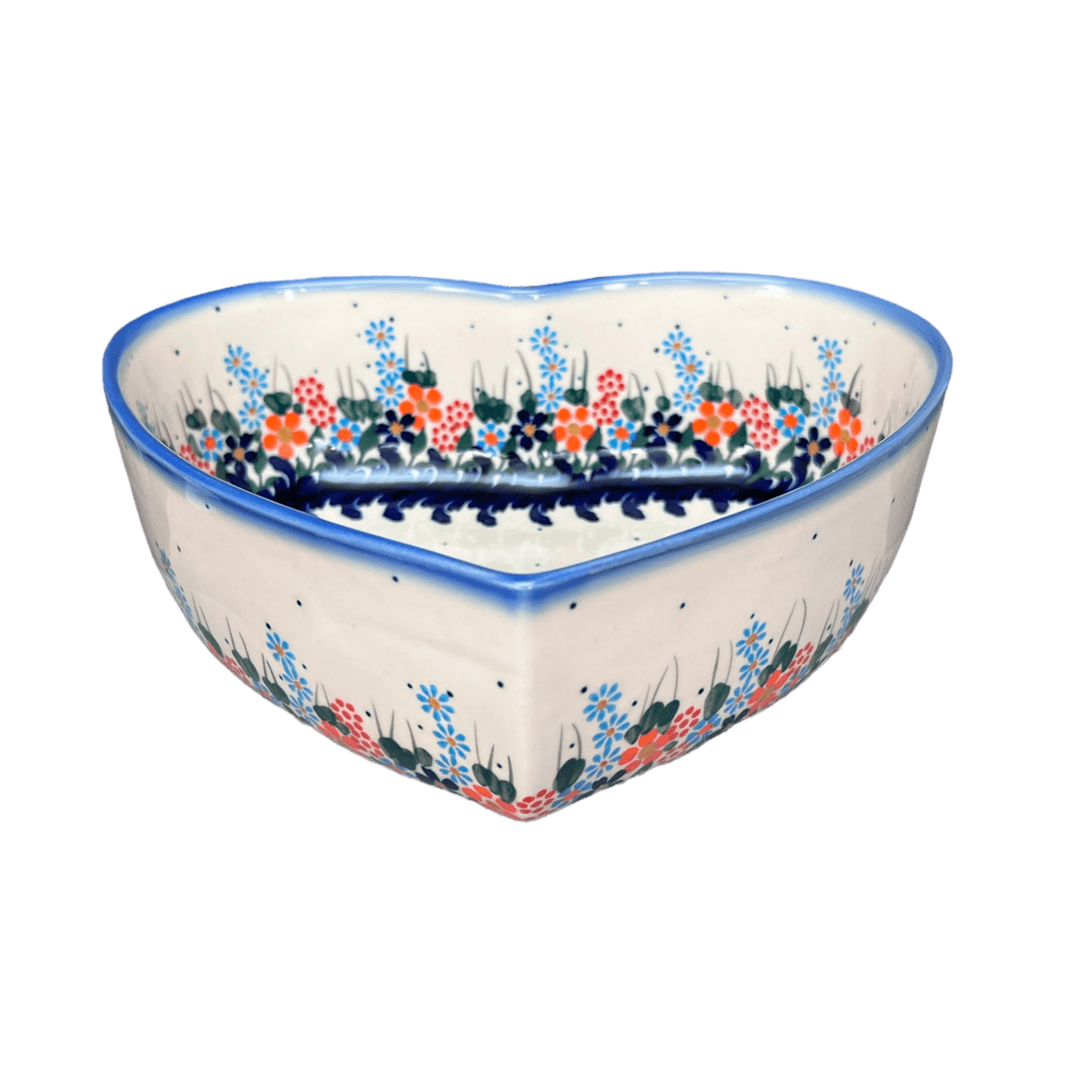 Bowl, Heart-Shaped, 8" X 8.75" in "Fall Wildflowers" by Andy | NDA368-23