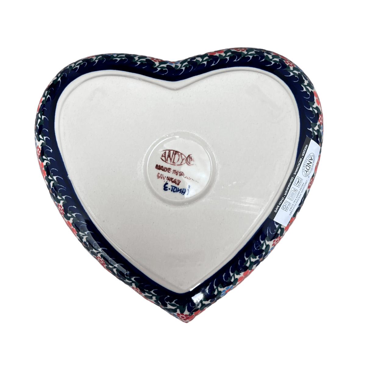 Bowl, Heart-Shaped, 8" X 8.75" in "Fall Wildflowers" by Andy | NDA368-23