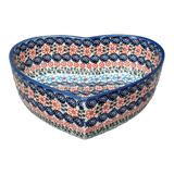 Bowl, Heart-Shaped, 8" X 8.75" in "Zany Zinnia" by Andy | NDA368-35