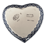 Bowl, Heart-Shaped, 8" X 8.75" in "Blue Daisy Spiral" by Andy | NDA368-38