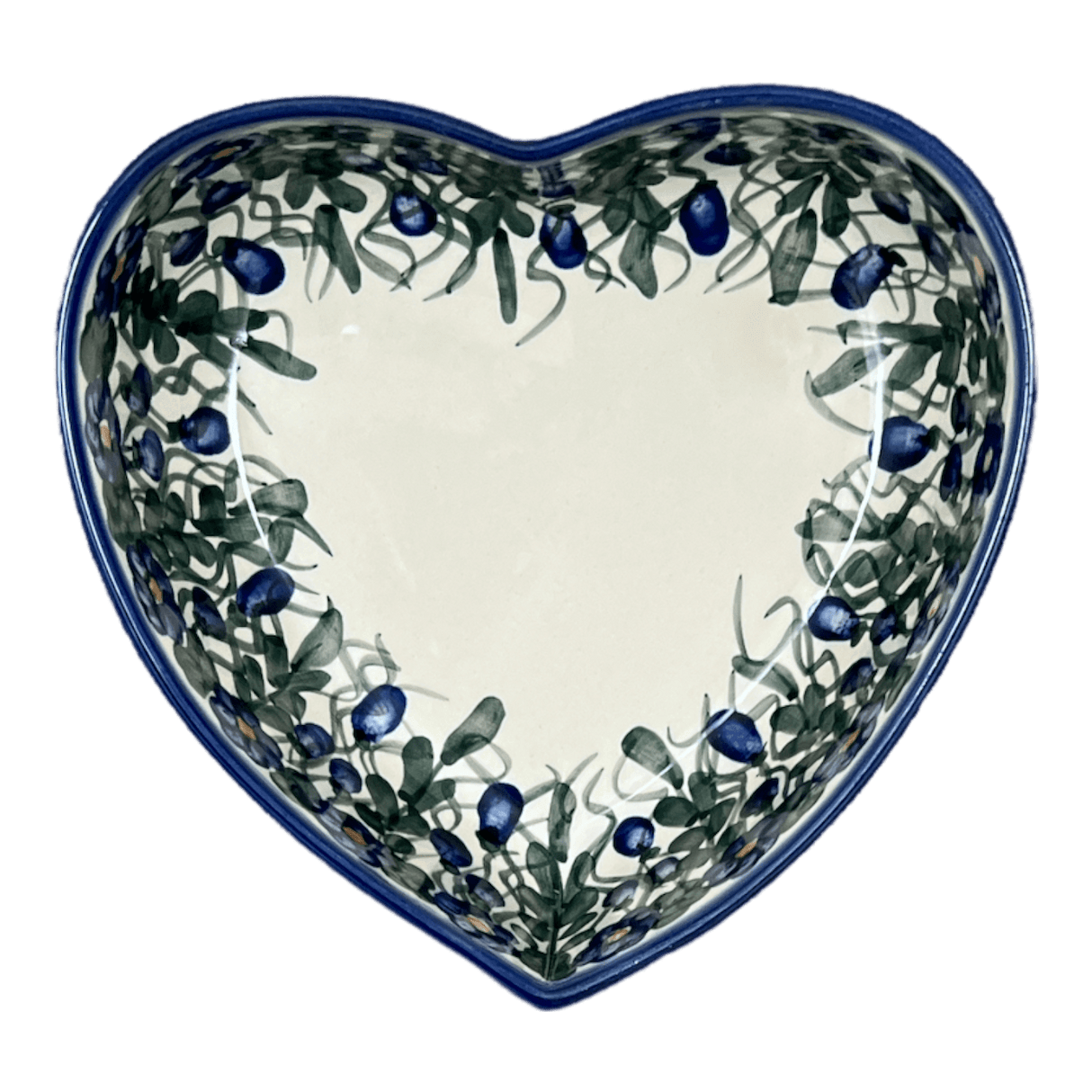 Bowl, Heart-Shaped, 8" X 8.75" in "Blue Cascade" by Andy | NDA368-A31