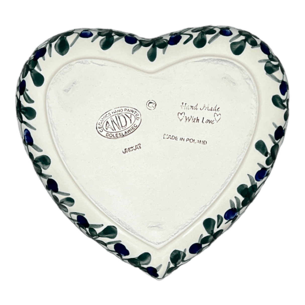 Bowl, Heart-Shaped, 8" X 8.75" in "Blue Cascade" by Andy | NDA368-A31