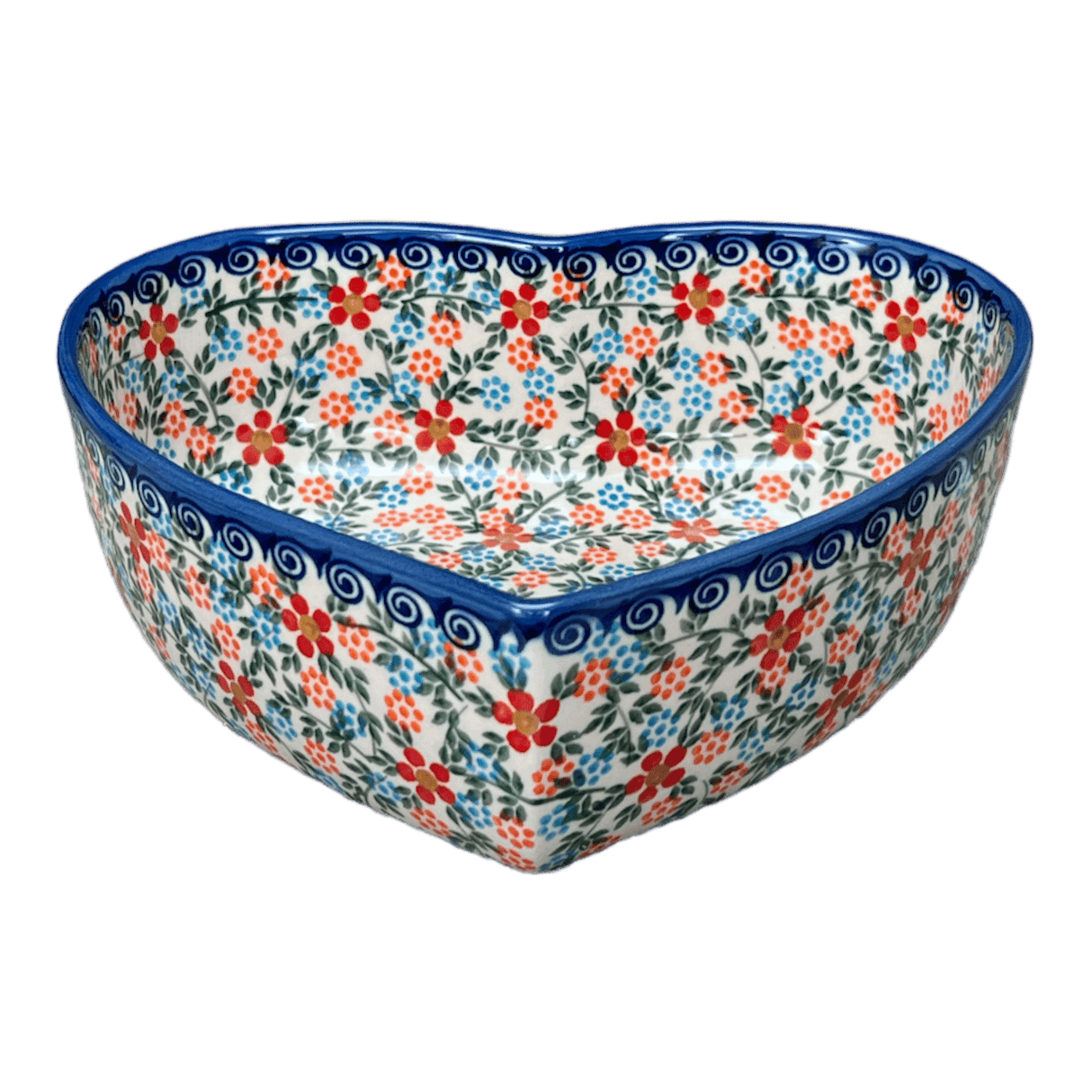 Bowl, Heart-Shaped, 8" X 8.75" in "Meadow in Bloom" by Andy | NDA368-A54