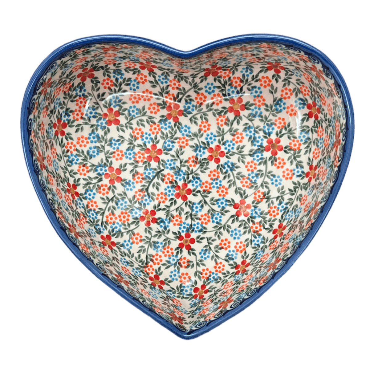 Bowl, Heart-Shaped, 8" X 8.75" in "Meadow in Bloom" by Andy | NDA368-A54